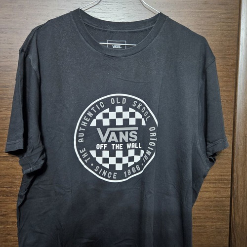 Vans men's short-sleeve t-shirt size L like new, black and white