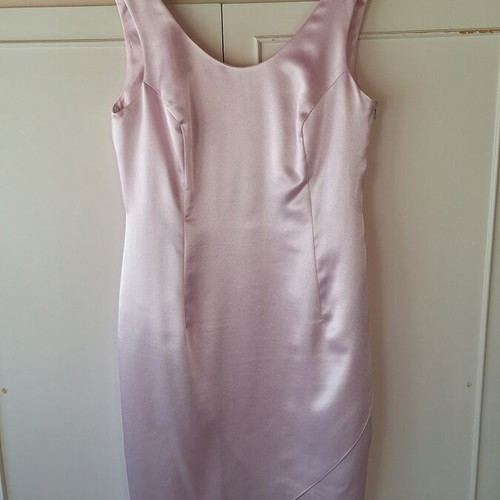 Satin dress pink lilac like new, size L