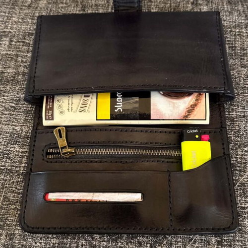 Handmade leather tobacco pouch new
