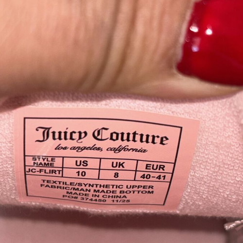 Juicy Couture sneakers size 41 pink with iridescent rhinestones new