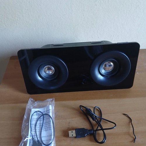 Compact Bluetooth speaker, modern black design