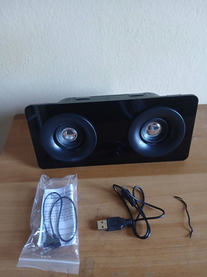 Compact Bluetooth speaker, modern black design