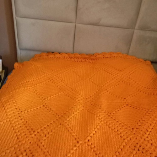 Woolen handmade blanket like new, 200x200 cm, heavy