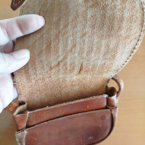 Leather vintage crossbody bag brown like new