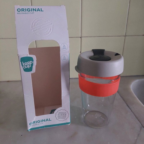 Keep Cup Kauri Plastic Cup with Lid Transparent 454ml New