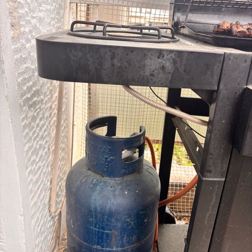 Barbecook gas grill used with burner and gas cylinder