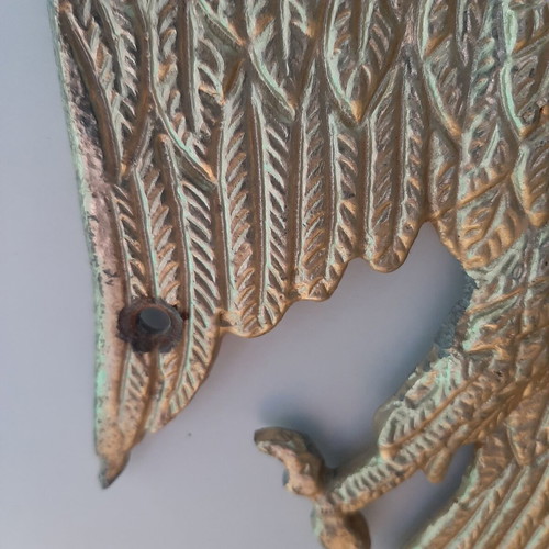 Metallic double-headed eagle coat of arms like new from old church