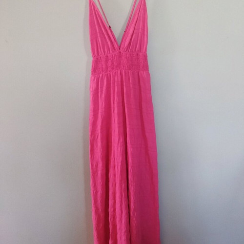 Maxi summer dress like new, fuchsia
