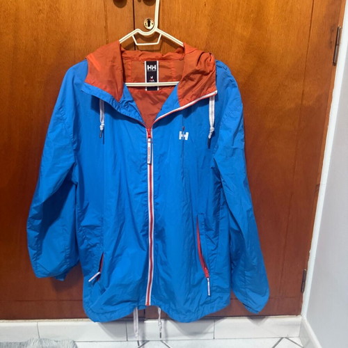 Helly Hansen men's windbreaker used, size XL, blue orange