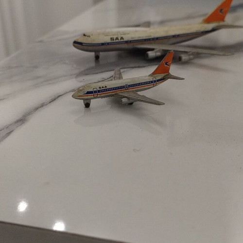 South African Airlines Metal Miniature Airplanes like new