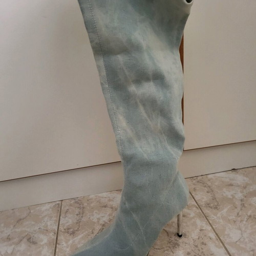 H&M denim boots new, knee-high, size 40