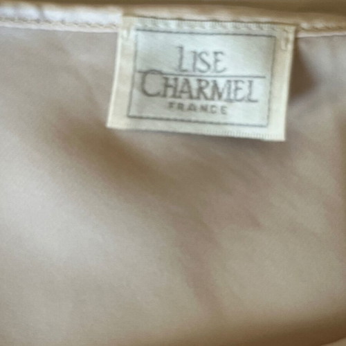 Lise Charmel Paris σατέν slip dress με κεντητή δαντέλα champagne σαν καινούργιο