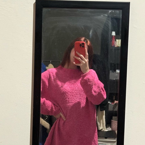 Stradivarius knitted blouse dress like new, pink, size 36