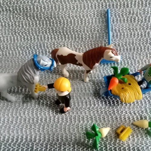 Playmobil set children and horses used