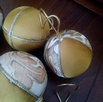 Set of 10 handmade Christmas balls in baroque design like new