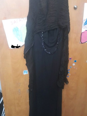 Black dress used, size S
