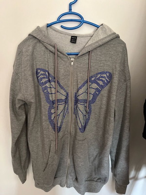 Ζακέτα Shein γκρι με πεταλούδα σαν καινούργια, μέγεθος XS