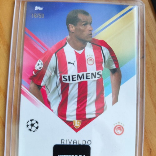 Topps Total Football Rivaldo Olympiacos card like new, limited 50