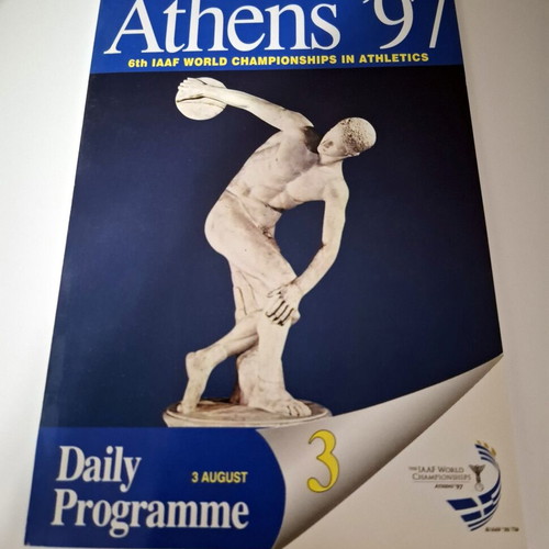 IAAF Athens'97 Official Daily Programmes Collection 10 Volumes used