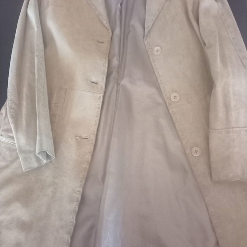 Mexx leather trench coat like new, slim fit, size L