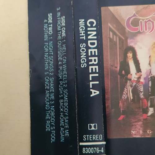 Cinderella Night Songs 1987 audio cassette used, Greek edition