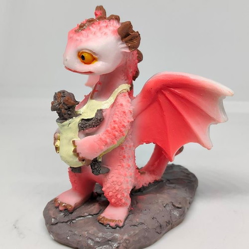Handmade dragon figurine with baby, like new