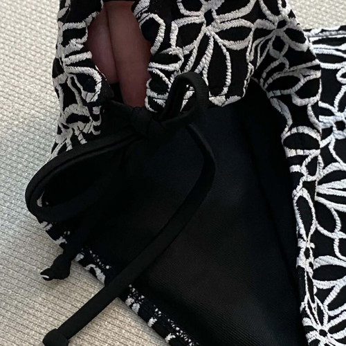 Shein swimwear set like new, size M, black and white