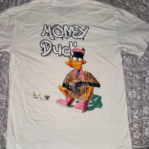 Money Duck T shirt used, white, size S