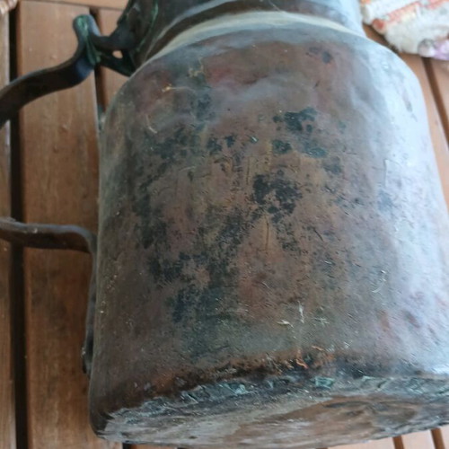 Copper fireplace vessel used, vintage