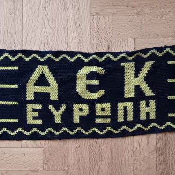 AEK Double-Sided Scarf Authentic 1980s Like New