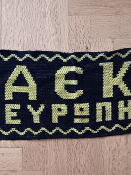 AEK Double-Sided Scarf Authentic 1980s Like New