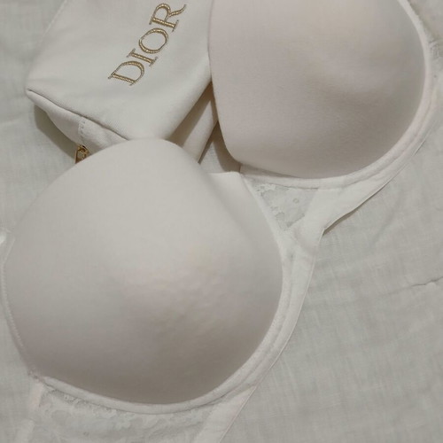 White bustier bra 85D with lace