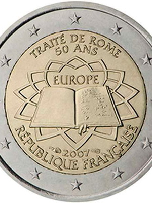 Γαλλία 2 Ευρώ 2007 UNC αναμνηστικό νόμισμα Συνθήκη της Ρώμης