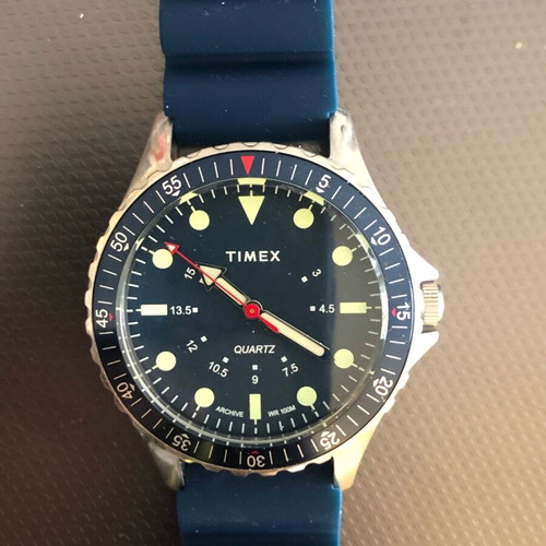 Timex Navi Depth men's watch new with blue silicone strap