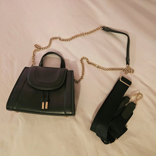 Zara green shoulder and crossbody bag new with gold chain