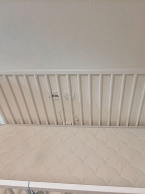 Baby cot-bed white like new with mattress
