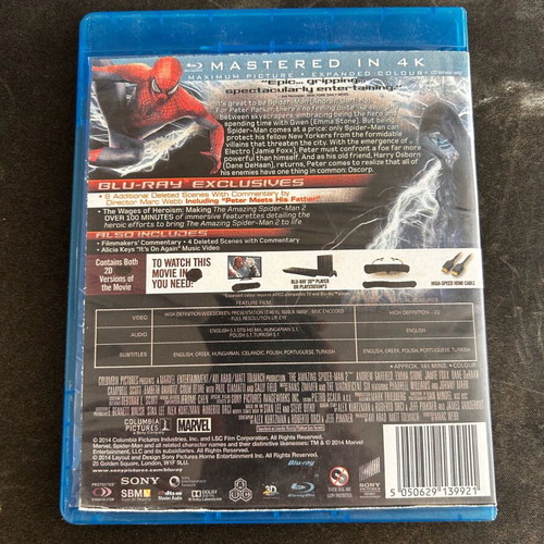 The Amazing Spider-Man 2 Blu-Ray used with subtitles