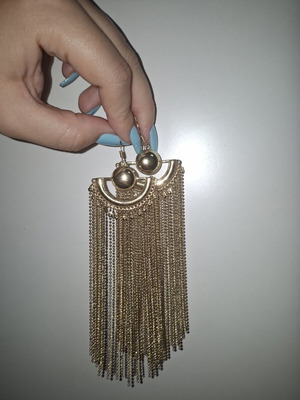 Earrings like new, gold color