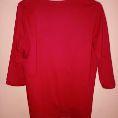 Pesador women's cotton blouse used, raspberry red, size M L