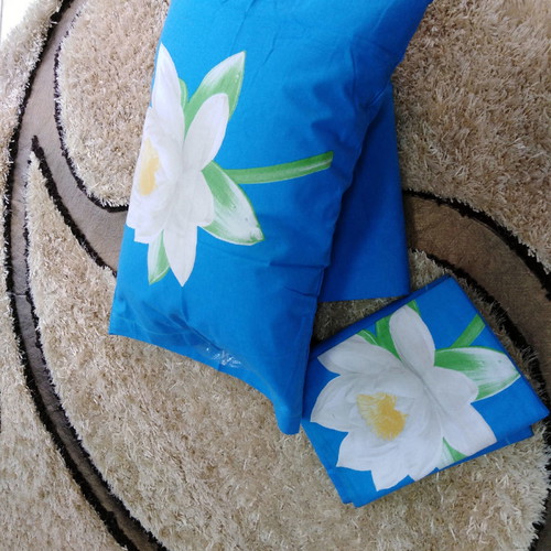 Italian winter double bed sheets set 100% cotton without elastic