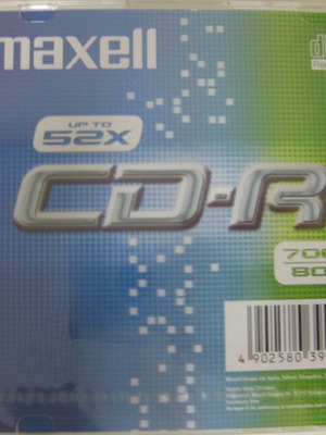Maxell CD-R 80 XL/Slim 52X new, sold in packs of ten