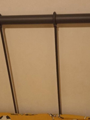 Single iron bed 90x200 with mattress like new