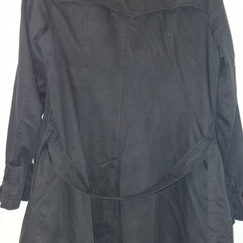 Black trench coat used, cotton with lining, size M