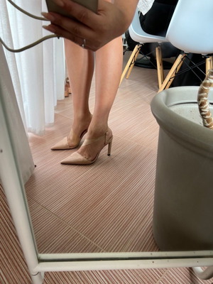 Zara γόβες nude με διαφάνεια μεταχειρισμένες, καλή κατάσταση