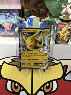 Pikachu EX XY174 Black Star Promo 2016 Holo Pokémon Card used, heavy played