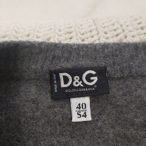 Dolce & Gabbana thin sweater gray size M like new, 100% wool
