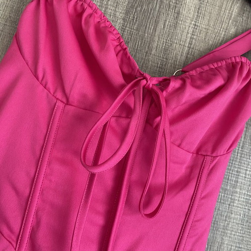 Fashion Nova Pink Corseted Mini Dress New