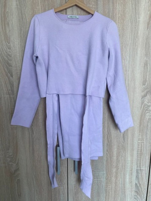 Milkwhite lilac knitted co-ord set dress
