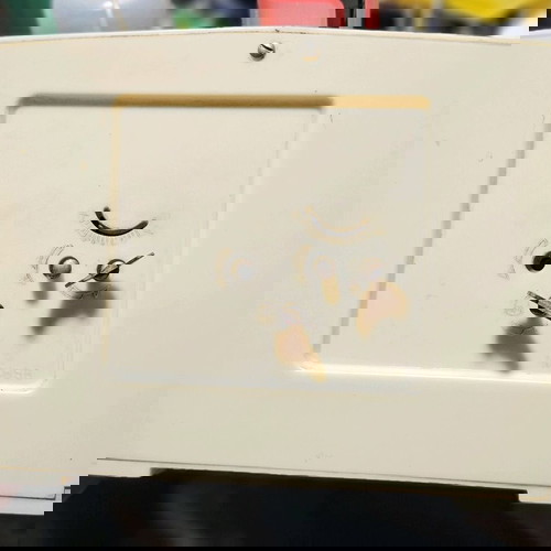 Vintage clock used, bakelite radio-shaped decorative item