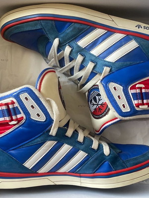 Adidas boots used, leather, size 44, blue